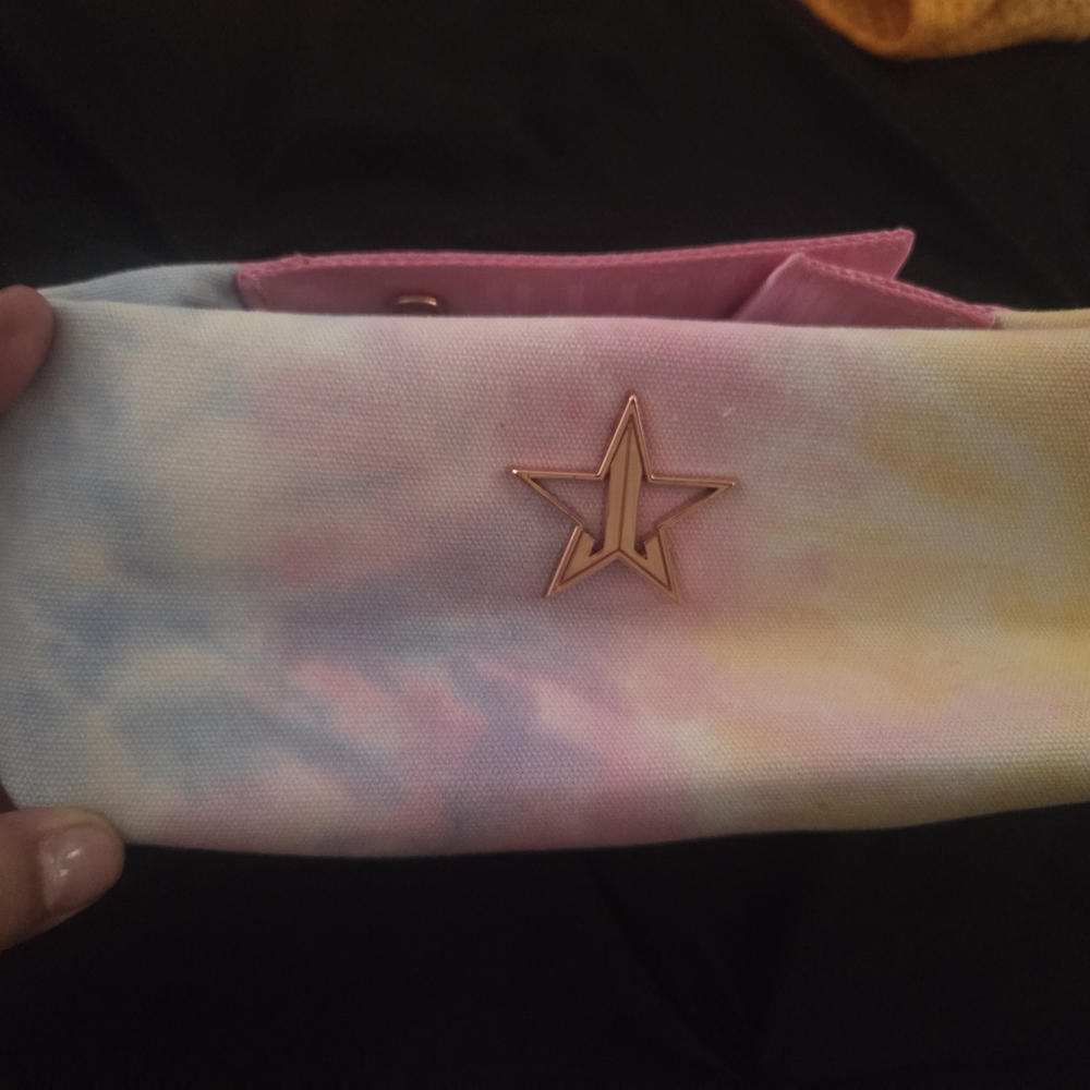 Jeffree Star Pastel Tie-Dye Cosmetic Bag - Pink, Blue, Yellow